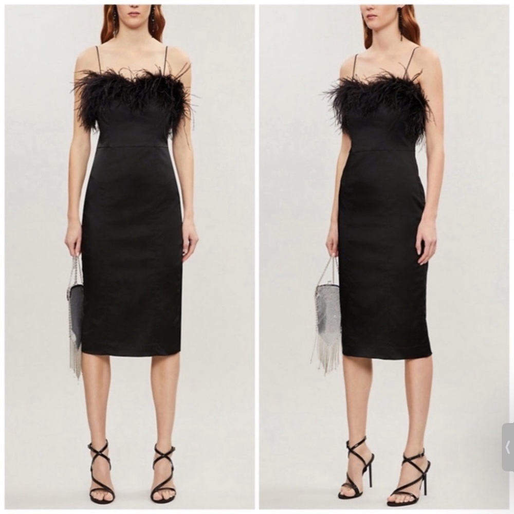 VERONICA BEARD Feathered Lilya Midi Dress Sz 4